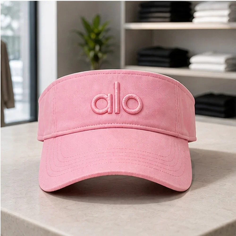 ALO Yoga Pink Travel Open Top Visor Hat NWT